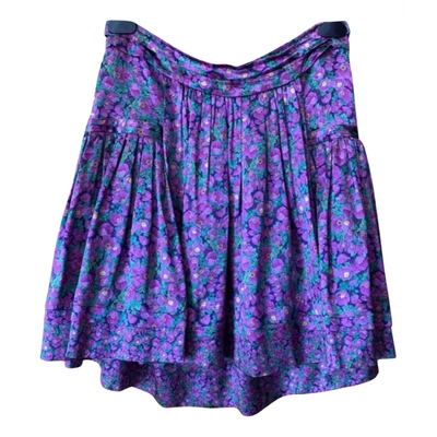 Pre-owned Roberto Cavalli Silk Skirt In Multicolour