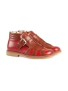 GUCCI TWO-TONE LEATHER BUCKLED BOOTS