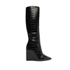 Schutz Asya Up Crocodile In Black