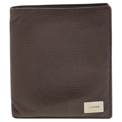 Pre-owned Loewe Brown Leather Bifold Wallet