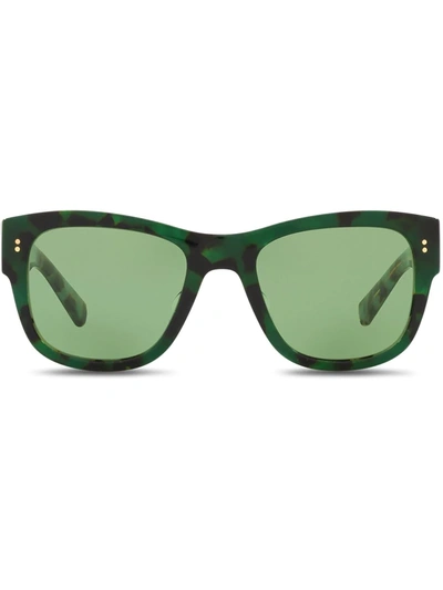 Dolce & Gabbana Domenico Square-frame Sunglasses In Grün