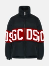Gcds Logo-print Feather-down Jacket In Black