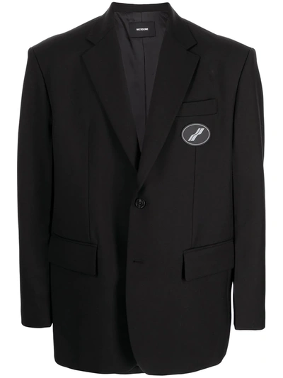 WE11 DONE OVERSIZED SUIT LOGO-PATCH BLAZER