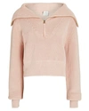 Varley Mentone Half-zip Cotton Sweater In Rose