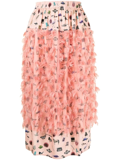 Tata Christiane Animal-print Skirt In Pink