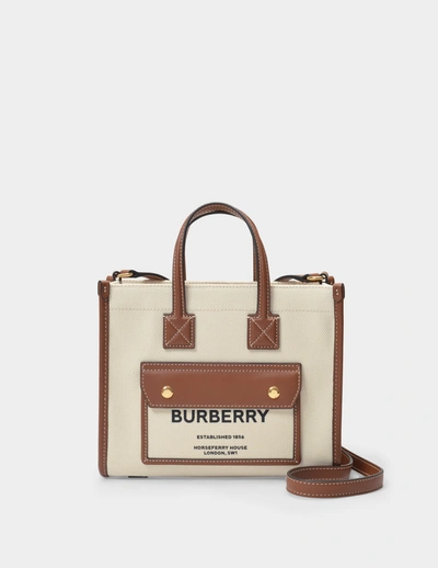 Burberry Ll Mn Pocket Dtl Ll6 Tote Bag -  -  Natural/tan - Cotton In Beige