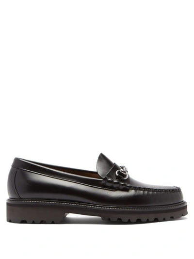 G.h. Bass & Co. Weejuns 90s Lincoln Leather Loafers In Black