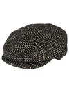 TAGLIATORE TAGLIATORE HERRINGBONE PATTERN LOGO PLAQUE HAT