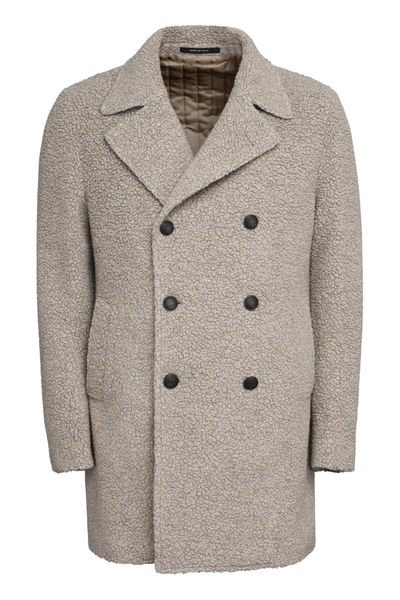 Tagliatore Stephan Double Breasted Coat In Grey