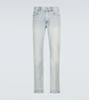 SAINT LAURENT SKINNY-FIT FADED JEANS,P00579268