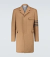 THOM BROWNE 4-BAR CHESTERFIELD CAMEL COAT,P00574831