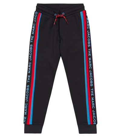 The Marc Jacobs Teen Logo-tape Detail Track Trousers In Dark Blue
