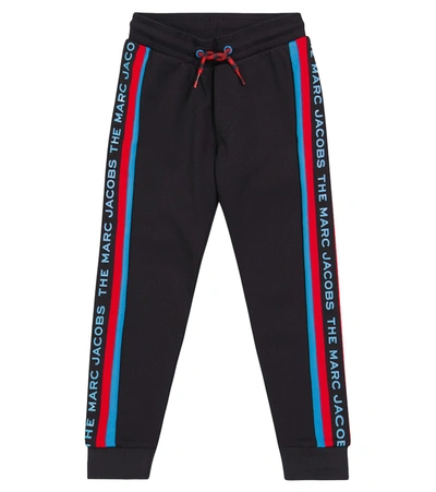 Marc Jacobs Teen Logo-tape Detail Track Trousers In Dark Blue