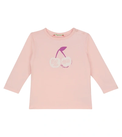 Bonpoint Babies' Cherry Logo Long-sleeve Top In Pink