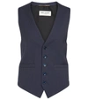 SAINT LAURENT PINSTRIPED WOOL waistcoat,P00595651