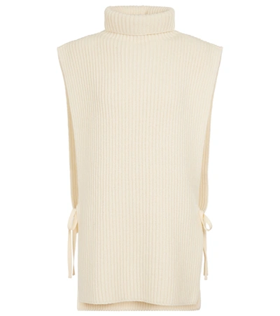Ann Demeulemeester Britt Wool And Cashmere-blend Sweater Vest In White