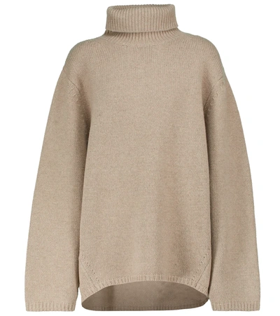 Totême Toteme Cambridge Wool And Cashmere Sweater In Beige Melange