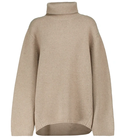 Cotton cashmere sweatshirt macadamia – TOTEME