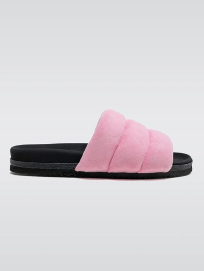 Roam Pink Suede Puffy Slide - Pink Suede - Size 36