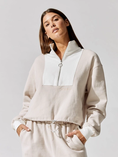 Staud Alys Sweatshirt - Crystal Grey/white - Size S