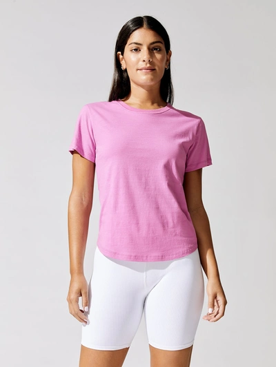 Jonathan Simkhai Standard Reed Baby Jersey S/s Crew Neck Tee - Orchid - Size Xs