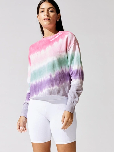 Spiritual Gangster Radiate Mazzy Pullover Sweatshirt - Watercolor Wash Tie Dye - Size Xs In Multi