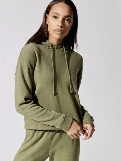 Donni Vintage Fleece Gem Hoodie - Basil With Jade - Size S In Green