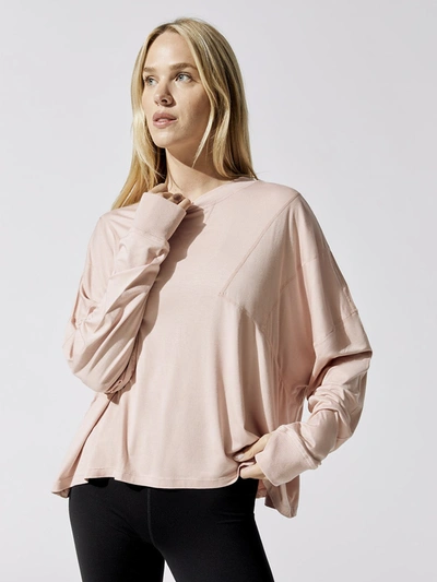 Fp Movement By Free People Runner Up Long Sleeve Layer In Shell Pink