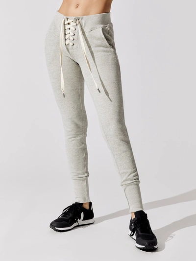 Nsf Maddox Lace Front Slim Joggers - Aged Heather Grey - Size Xs