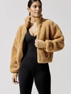 Carbon38 Teddy Zip Up Jacket In Roots