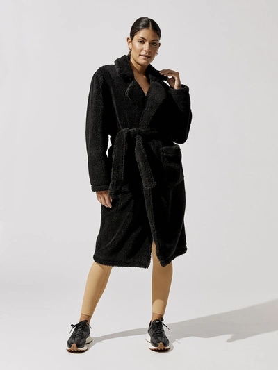 Carbon38 Teddy Trench Coat - Black - Size Xs