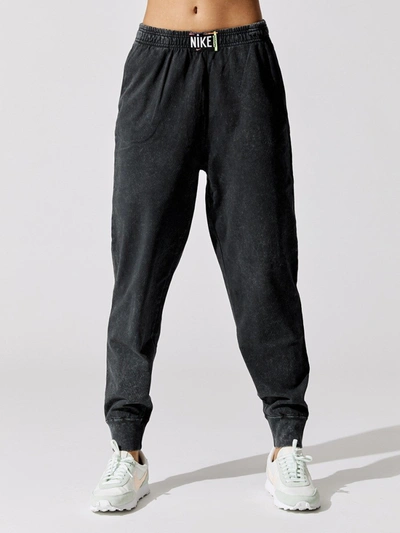 Nike Sportswear High Rise Wash Pant - Black/black - Size Xs