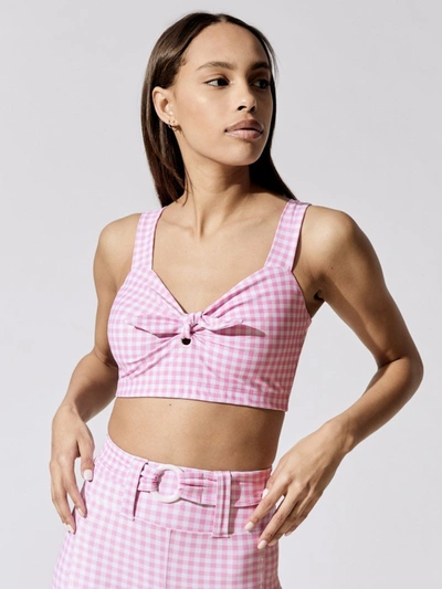Year Of Ours Gingham Pin Up Bra - Pink Gingham - Size Xs