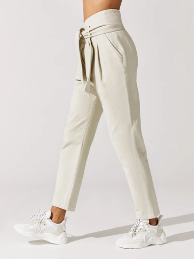 Iro Madeon Cropped Paperbag Trousers In Beige