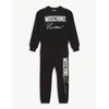 MOSCHINO GIRLS BLACK KIDS LOGO-PRINT COTTON TRACKSUIT 6-14 YEARS 8 YEARS