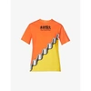 RABANNE WOMENS ORANGE JAUNE X KIMURA TSUNEHISA GRAPHIC-PRINT COTTON-JERSEY T-SHIRT M