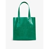 Ted Baker Womens Emerald Reptcon Faux-leather Shopper Tote Bag 1 Size