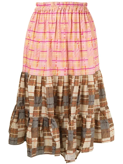 Tata Christiane Checked-print Skirt In Rosa
