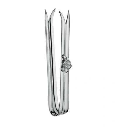 Christofle Anemone Ice Tongs In Silver