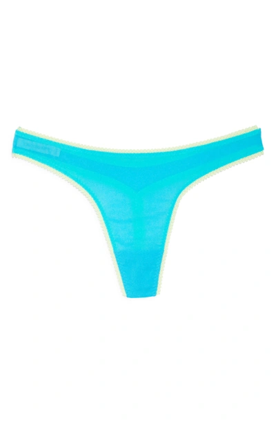 On Gossamer 'hip-g' Mesh Thong In Aqua Surf