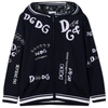 DOLCE & GABBANA DOLCE & GABBANA BOYS ALL OVER HOODIE BLACK,L4KW73 JAVYB-12