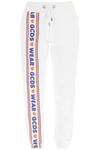 Gcds Cute Tape Logo Cotton Sweatpants In Mixed Colours