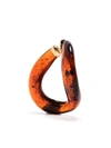 Beatriz Palacios Magma Link Large Ear Cuff In Brown
