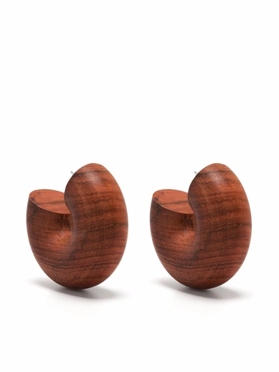 Uncommon Matters Women's Beam Wooden Earrings In Brown