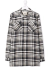 Douuod Teen Check-print Button-up Shirt In Grey
