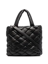 Officine Creative Interwoven Leather Tote Bag In Black