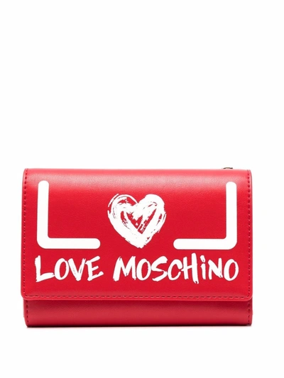 Love Moschino 涂鸦logo钱包 In Red