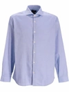 Emporio Armani Classic Button-up Shirt In Blue