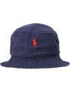 Polo Ralph Lauren Embroidered-logo Bucket Hat In Blue