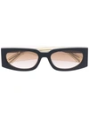 Gcds Rectangular Frame Sunglasses In Neutrals